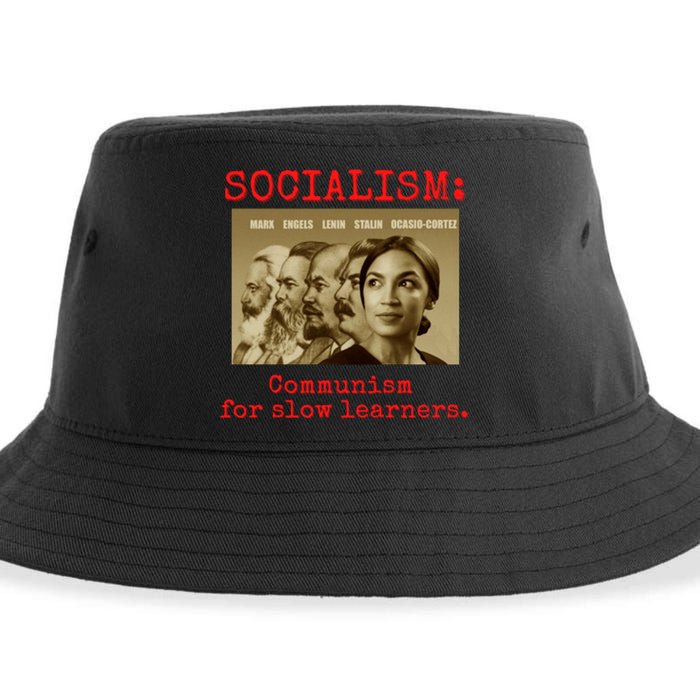 Funny Anti Socialist Conservative Sustainable Bucket Hat