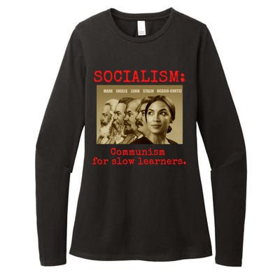 Funny Anti Socialist Conservative Womens CVC Long Sleeve Shirt