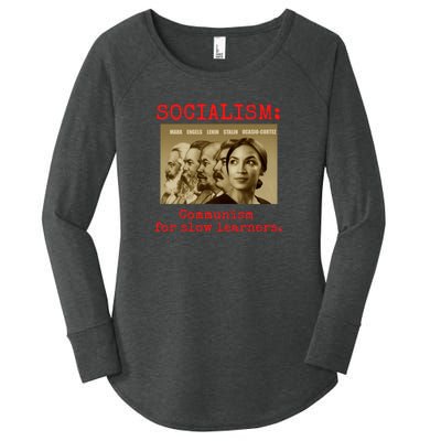 Funny Anti Socialist Conservative Women's Perfect Tri Tunic Long Sleeve Shirt