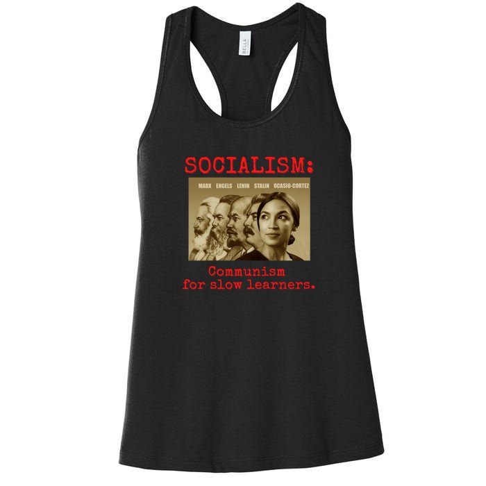 Funny Anti Socialist Conservative Women's Racerback Tank