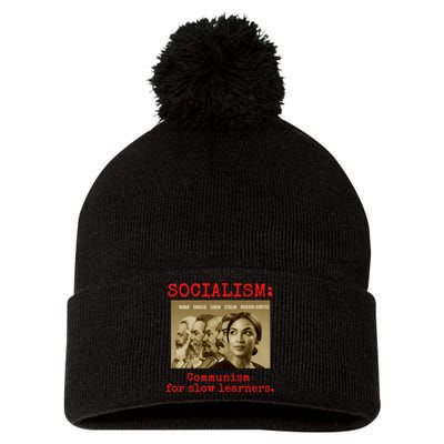 Funny Anti Socialist Conservative Pom Pom 12in Knit Beanie