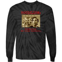 Funny Anti Socialist Conservative Tie-Dye Long Sleeve Shirt