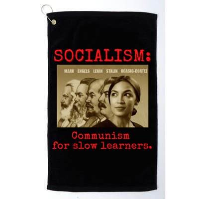 Funny Anti Socialist Conservative Platinum Collection Golf Towel