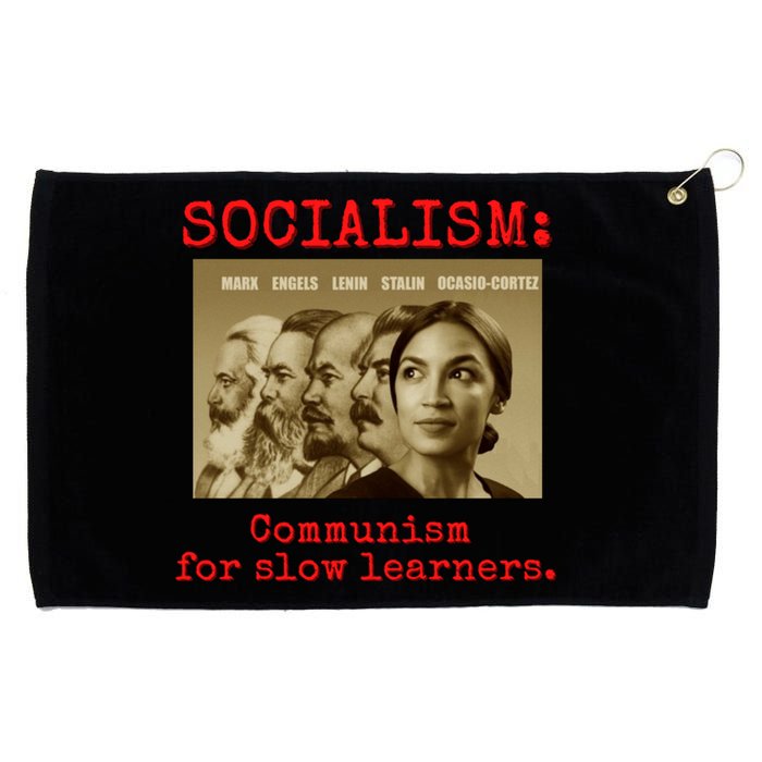 Funny Anti Socialist Conservative Grommeted Golf Towel