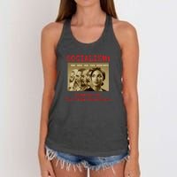 Funny Anti Socialist Conservative Women's Knotted Racerback Tank