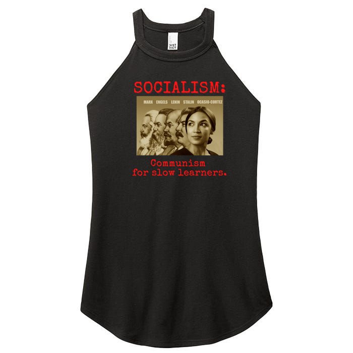 Funny Anti Socialist Conservative Women's Perfect Tri Rocker Tank