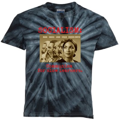 Funny Anti Socialist Conservative Kids Tie-Dye T-Shirt