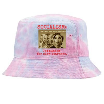 Funny Anti Socialist Conservative Tie-Dyed Bucket Hat