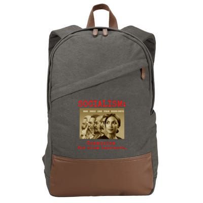 Funny Anti Socialist Conservative Cotton Canvas Backpack