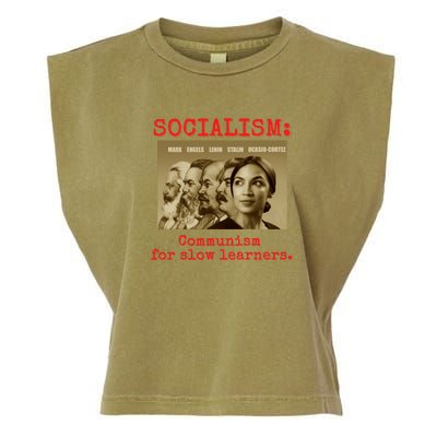 Funny Anti Socialist Conservative Garment-Dyed Women's Muscle Tee