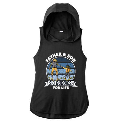 Father And Son Ski Buddies For Life Wintersport Dad Ski Gift Ladies PosiCharge Tri-Blend Wicking Draft Hoodie Tank