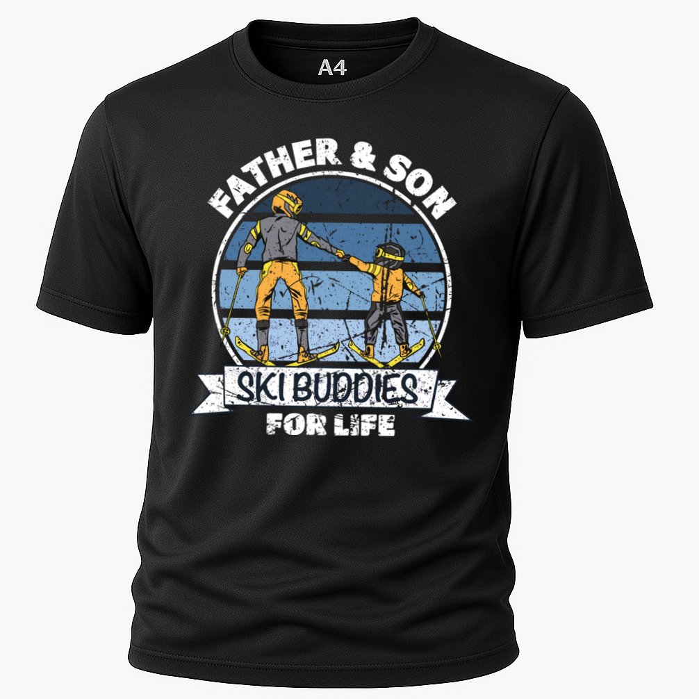 Father And Son Ski Buddies For Life Wintersport Dad Ski Gift Cooling Performance Crew T-Shirt