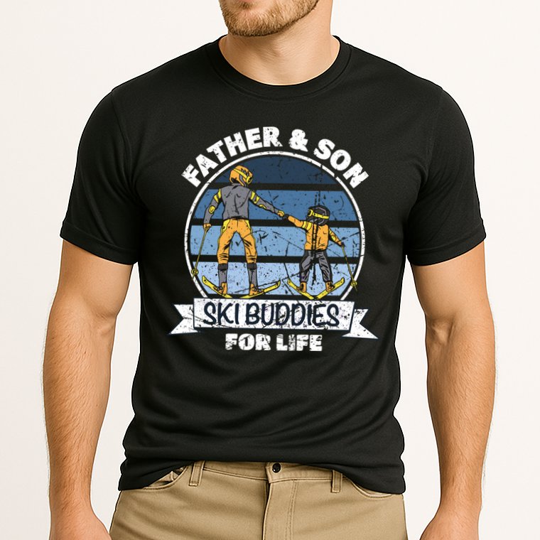 Father And Son Ski Buddies For Life Wintersport Dad Ski Gift Cooling Performance Crew T-Shirt