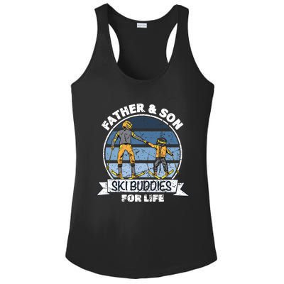 Father And Son Ski Buddies For Life Wintersport Dad Ski Gift Ladies PosiCharge Competitor Racerback Tank