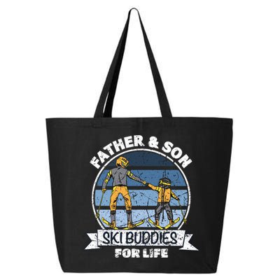 Father And Son Ski Buddies For Life Wintersport Dad Ski Gift 25L Jumbo Tote