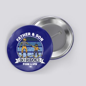 Father And Son Ski Buddies For Life Wintersport Dad Ski Gift Button