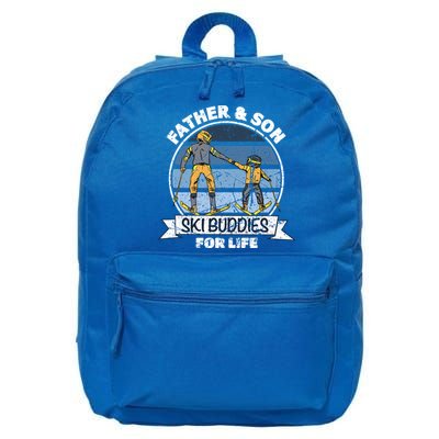 Father And Son Ski Buddies For Life Wintersport Dad Ski Gift 16 in Basic Backpack