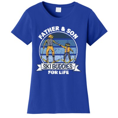 Father And Son Ski Buddies For Life Wintersport Dad Ski Gift Women's T-Shirt