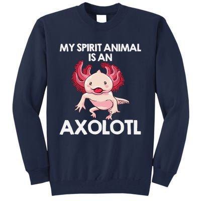 Funny Axolotl Spirit Animal Biology Zookeeper  Tall Sweatshirt