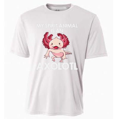 Funny Axolotl Spirit Animal Biology Zookeeper  Cooling Performance Crew T-Shirt