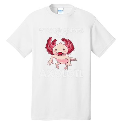 Funny Axolotl Spirit Animal Biology Zookeeper  Tall T-Shirt