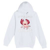 Funny Axolotl Spirit Animal Biology Zookeeper  Premium Pullover Hoodie