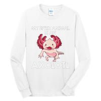 Funny Axolotl Spirit Animal Biology Zookeeper  Tall Long Sleeve T-Shirt