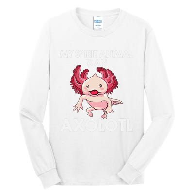 Funny Axolotl Spirit Animal Biology Zookeeper  Tall Long Sleeve T-Shirt