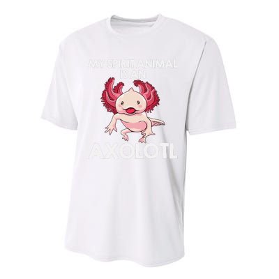 Funny Axolotl Spirit Animal Biology Zookeeper  Performance Sprint T-Shirt