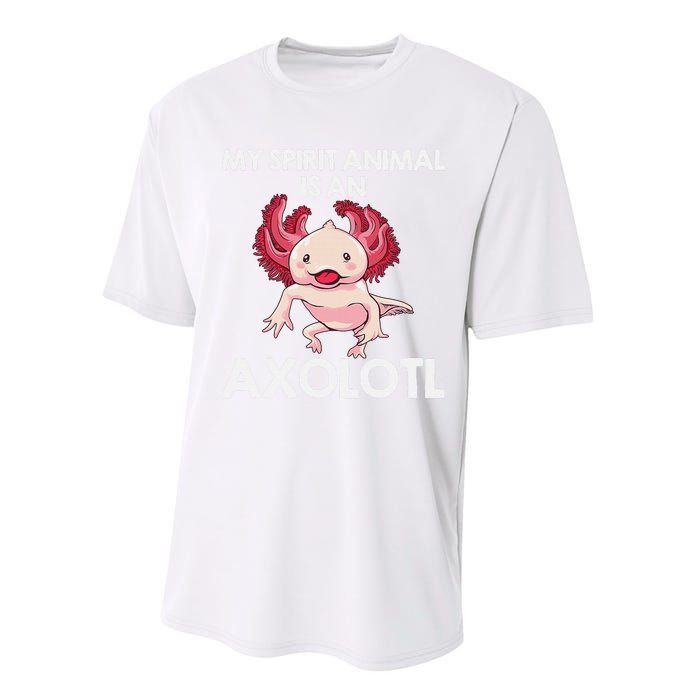 Funny Axolotl Spirit Animal Biology Zookeeper  Performance Sprint T-Shirt