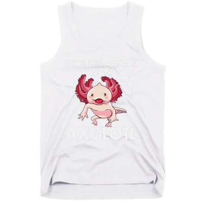 Funny Axolotl Spirit Animal Biology Zookeeper  Tank Top