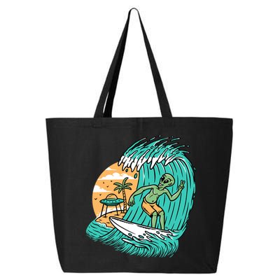Funny Aliens Surfing On The Beach Holiday 25L Jumbo Tote