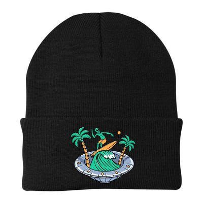 Funny Alien Surfing Inside UFO Holiday Gift Surf Beanie