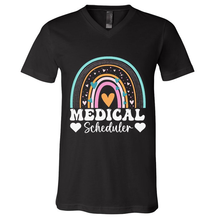 Funny Assistant Scheduler Application Day Medical Scheduler V-Neck T-Shirt