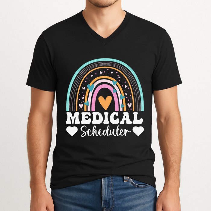 Funny Assistant Scheduler Application Day Medical Scheduler V-Neck T-Shirt