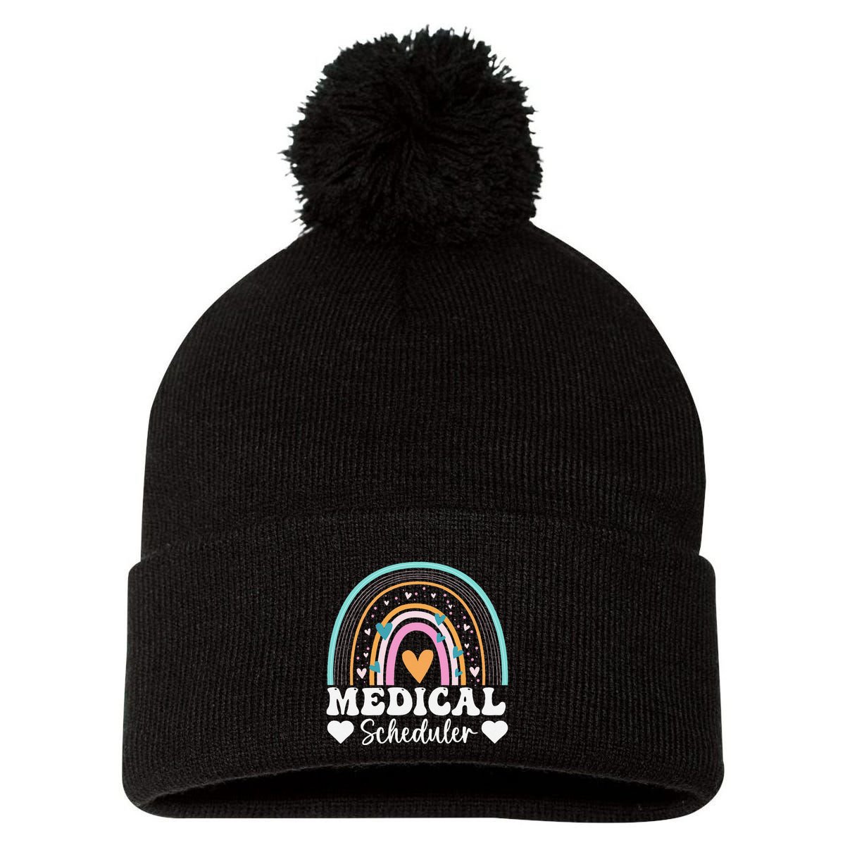 Funny Assistant Scheduler Application Day Medical Scheduler Pom Pom 12in Knit Beanie