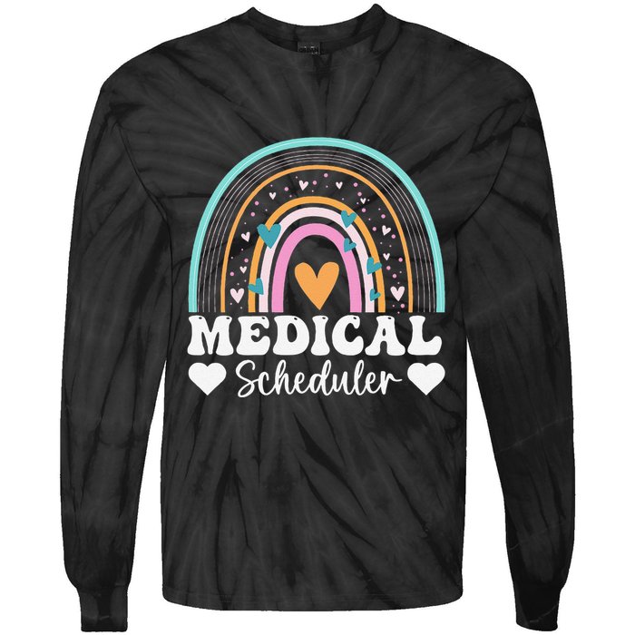 Funny Assistant Scheduler Application Day Medical Scheduler Tie-Dye Long Sleeve Shirt