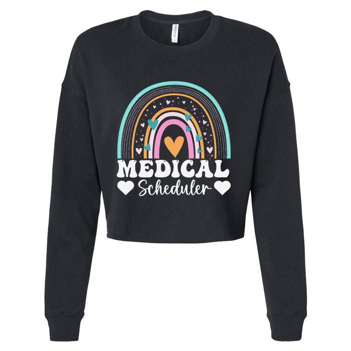 Funny Assistant Scheduler Application Day Medical Scheduler Cropped Pullover Crew