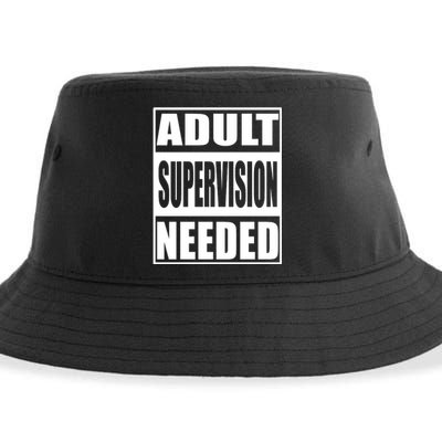 Funny Adult Supervision Needed Sustainable Bucket Hat