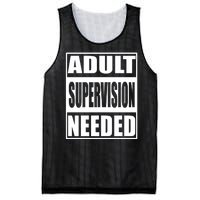 Funny Adult Supervision Needed Mesh Reversible Basketball Jersey Tank