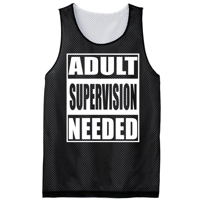 Funny Adult Supervision Needed Mesh Reversible Basketball Jersey Tank