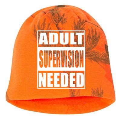 Funny Adult Supervision Needed Kati - Camo Knit Beanie