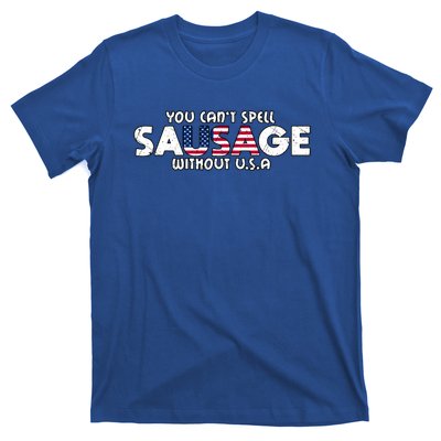 Funny America Sausage Usa Griller American Bbq Grilling Funny Gift T-Shirt