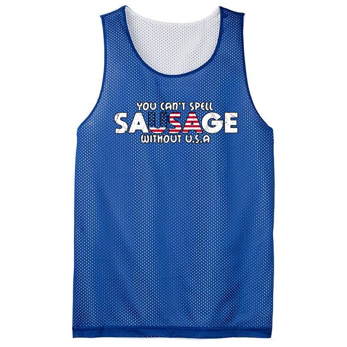 Funny America Sausage Usa Griller American Bbq Grilling Funny Gift Mesh Reversible Basketball Jersey Tank