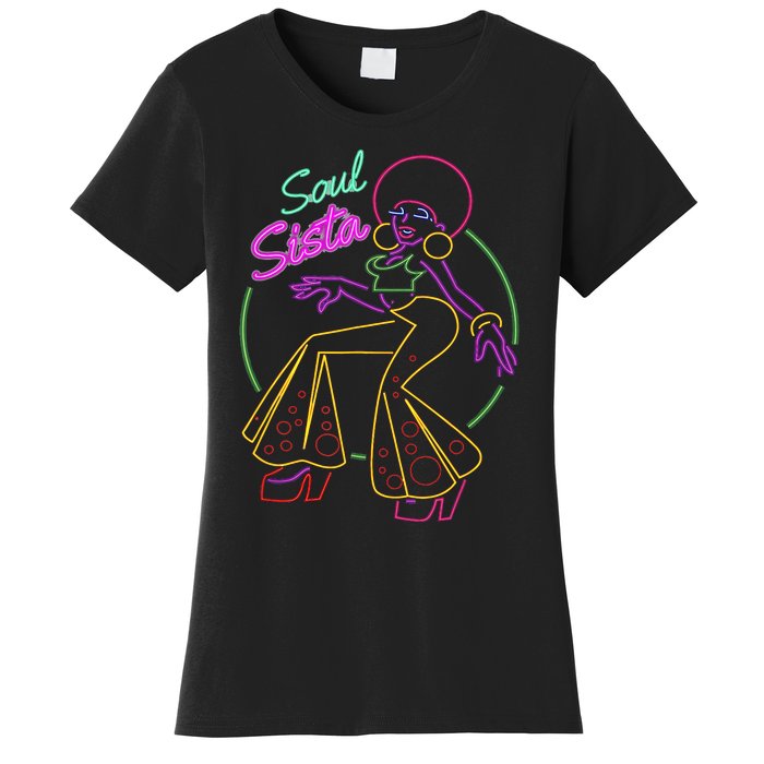 Funk And Soul Vintage 70s Costume Retro Afro Soul Music Women's T-Shirt