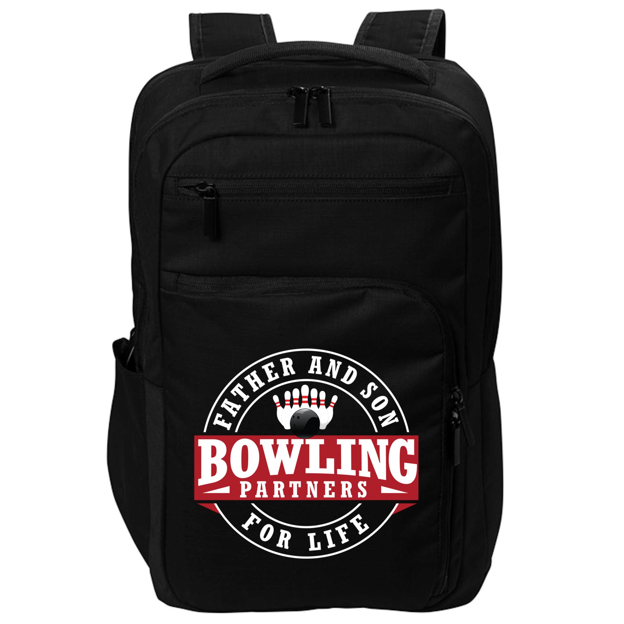 Father And Son Bowling Partners For Life Gift Impact Tech Backpack