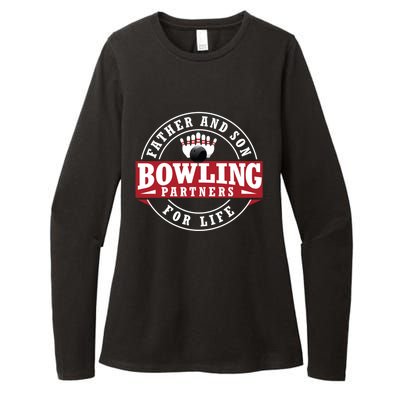 Father And Son Bowling Partners For Life Gift Womens CVC Long Sleeve Shirt