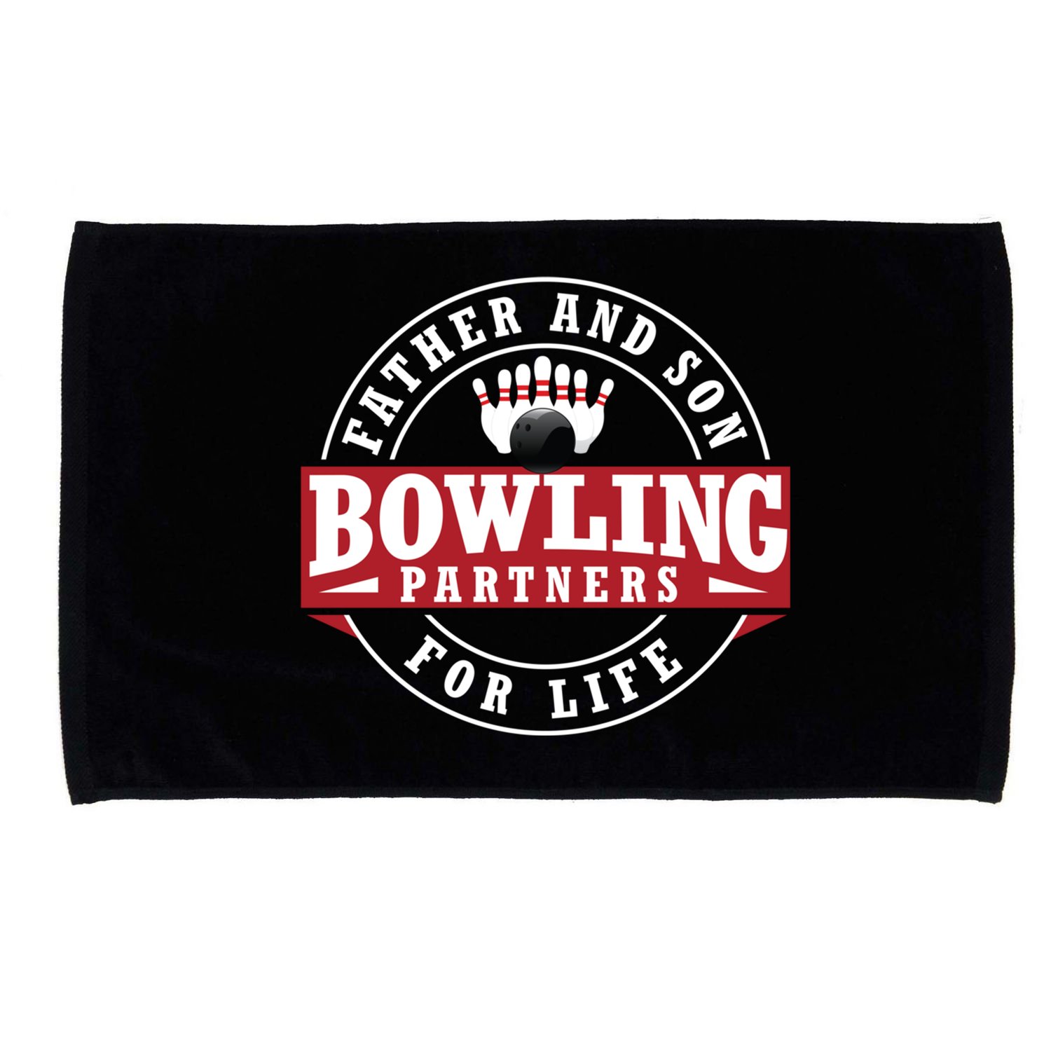 Father And Son Bowling Partners For Life Gift Microfiber Hand Towel