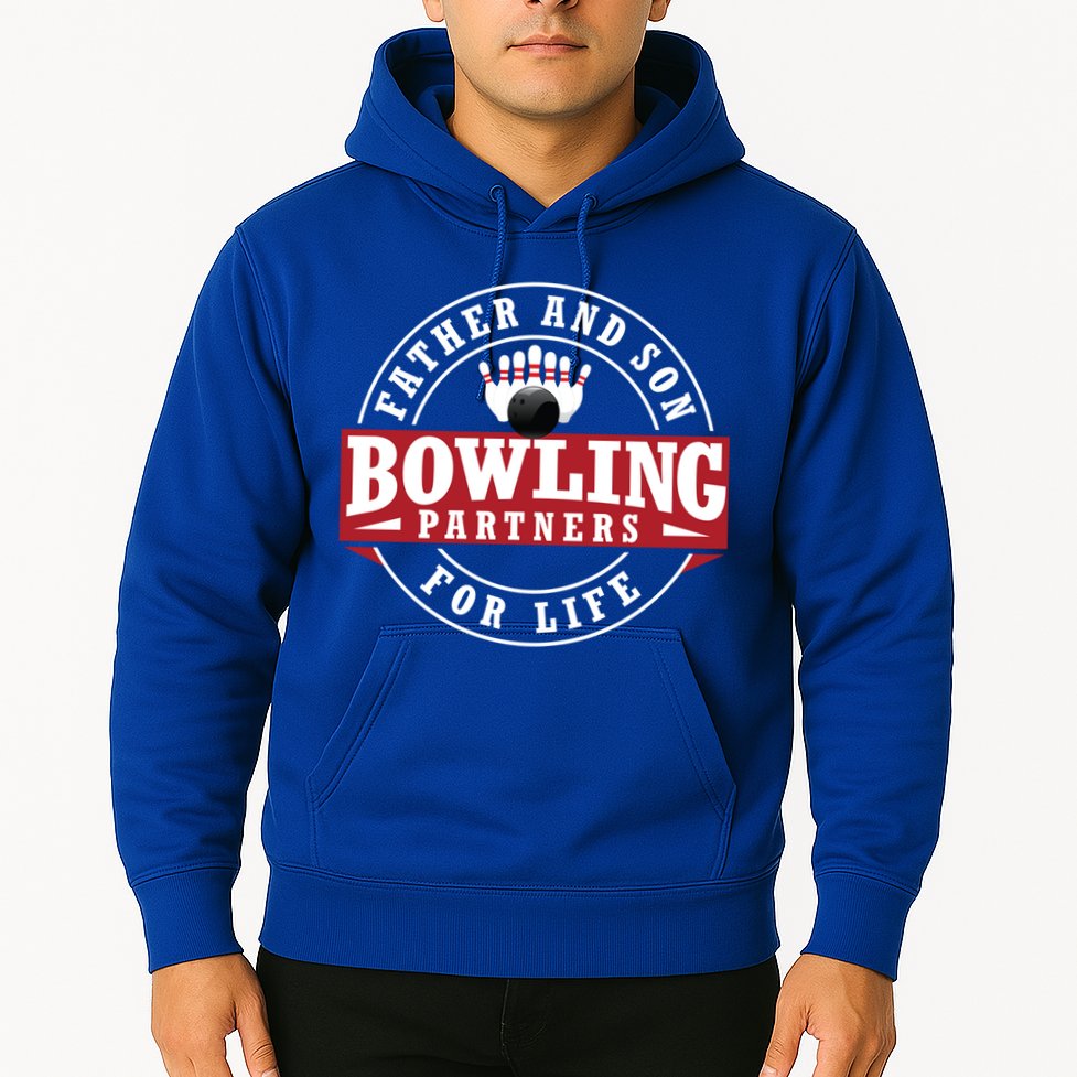 Father And Son Bowling Partners For Life Gift Hoodie