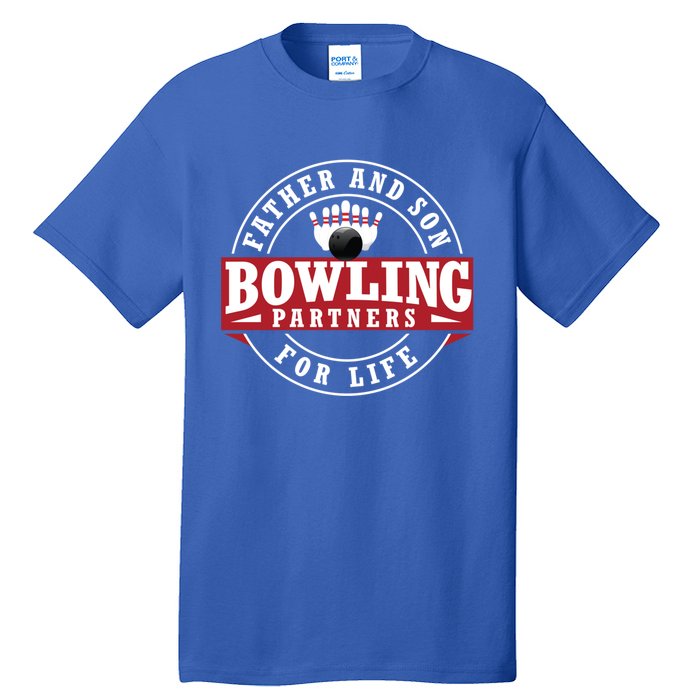 Father And Son Bowling Partners For Life Gift Tall T-Shirt